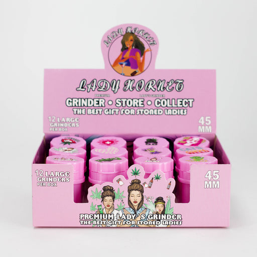 Lady Hornet | 45mm Grinder Store Collect (GS 2358) – Box / 12 Pack Display Pack LEHIGH WHOLESALE