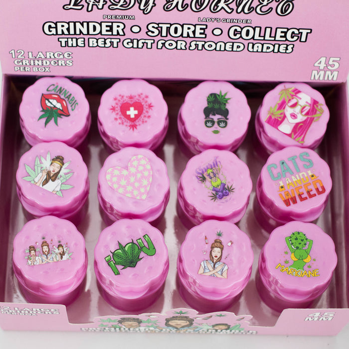 Lady Hornet | 45mm Grinder Store Collect (GS 2358) – Box / 12 Pack Display Pack LEHIGH WHOLESALE