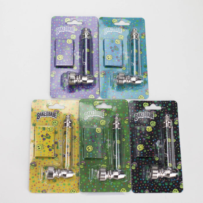Metal Pipe with Silver Screen – Blister Pack Display / 24 Pack Metal Pipe LEHIGH WHOLESALE Bake Baby