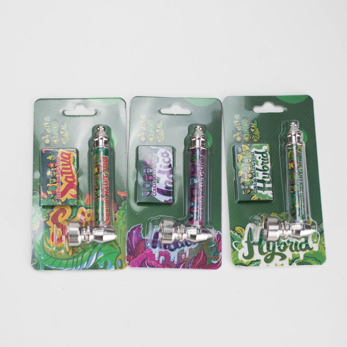 Metal Pipe with Silver Screen – Blister Pack Display / 24 Pack Metal Pipe LEHIGH WHOLESALE Gorilla Rolling star