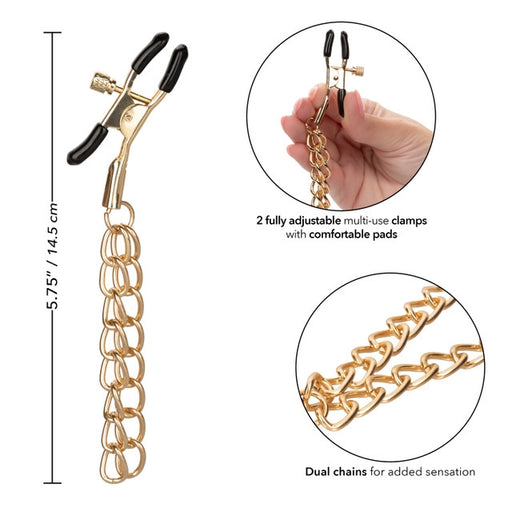 Ride 'Em Premium Denim Collection Nipple Clamps Adult Toy JAL