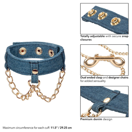 Ride 'Em Premium Denim Collection Ankle Cuffs Adult Toy JAL