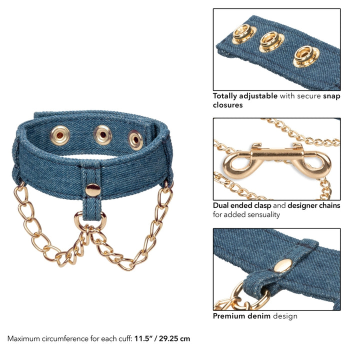 Ride 'Em Premium Denim Collection Ankle Cuffs Adult Toy JAL