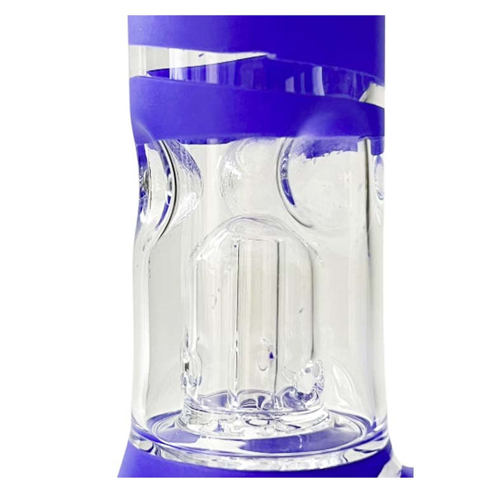 8” Color Spiral Beaker Bong – Built-In Perc Glass Bong Super Supplys Inc