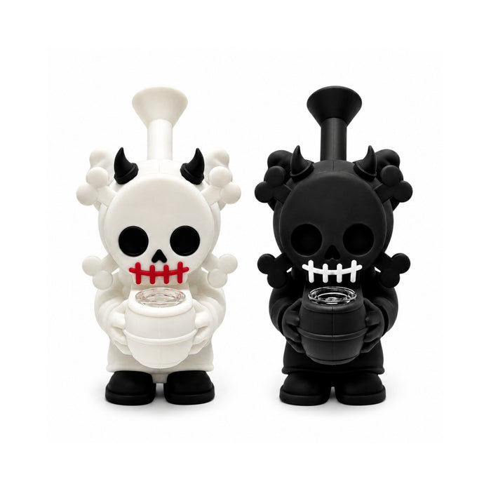 6" Devil Skull Silicone Water Pipe Resin · Silicone · Plastic Bong Super Supplys Inc