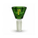 Fortune | 14mm Faceted Diamond Bowl Piece Bowl · Popper Fortune Green
