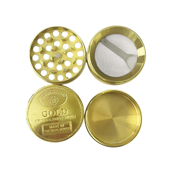 Golden Crown™ 4-Piece 40mm*38 mm Zinc Grinder-12 Pcs/Display Display Pack Super Supplys Inc