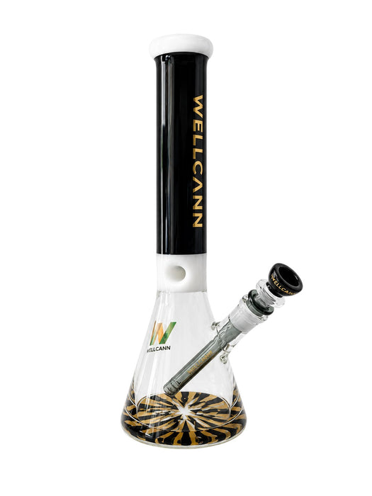 Wellcann 17" Prism Base Beaker Bong Glass Bong Super Supplys Inc Black
