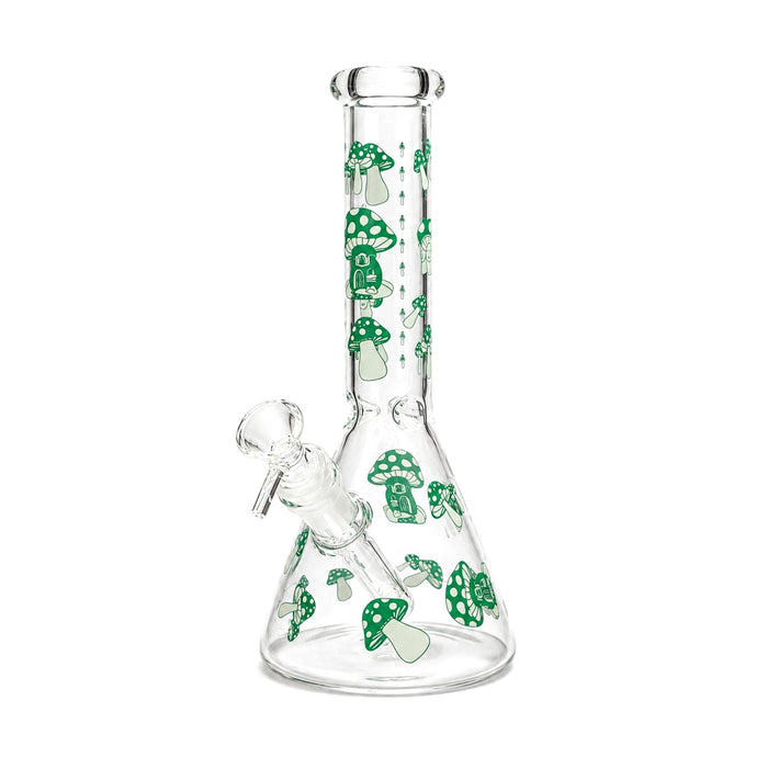 10" Glow-in-the-Dark Beaker Bong Glass Bong Super Supplys Inc Mushroom