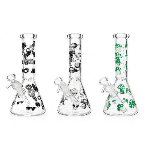 10" Glow-in-the-Dark Beaker Bong Glass Bong Super Supplys Inc
