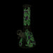 10" Glow-in-the-Dark Floral Beaker Bong Glass Bong Super Supplys Inc