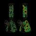 10" Glow-in-the-Dark Floral Beaker Bong Glass Bong Super Supplys Inc