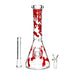 10" Blood Splatter Beaker Bong Glass Bong Super Supplys Inc