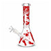 10" Blood Splatter Beaker Bong Glass Bong Super Supplys Inc