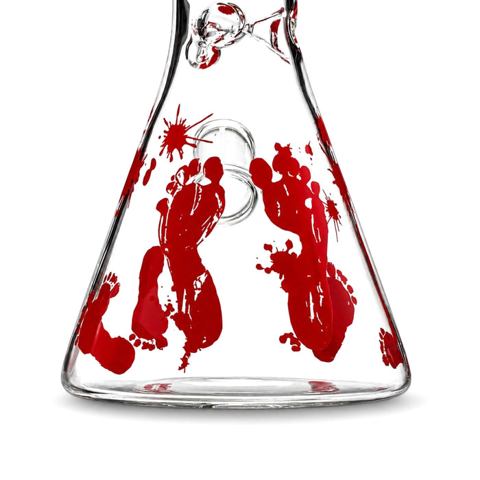 10" Blood Splatter Beaker Bong Glass Bong Super Supplys Inc