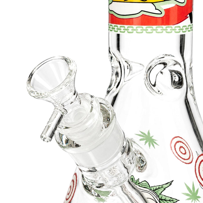 14" 7mm Interdimensional Glow Beaker Bong Glass Bong Super Supplys Inc