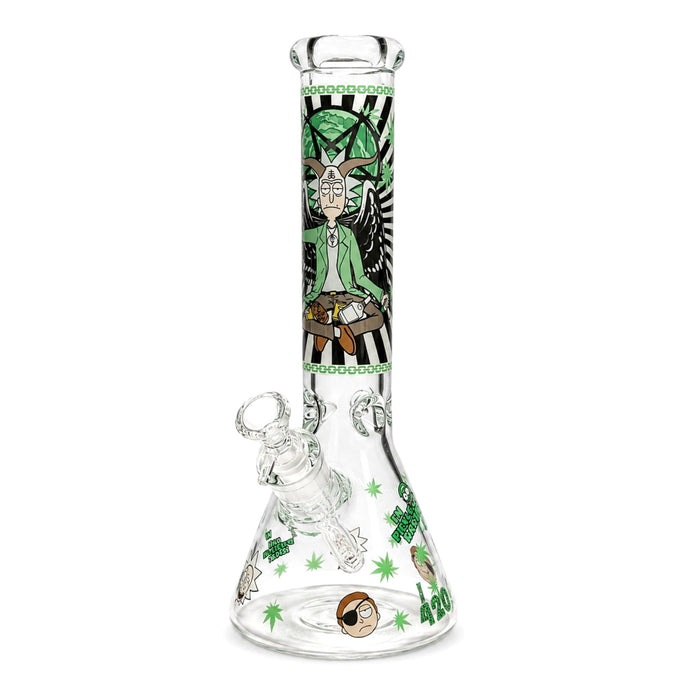 14" 7mm Interdimensional Glow Beaker Bong Glass Bong Super Supplys Inc B