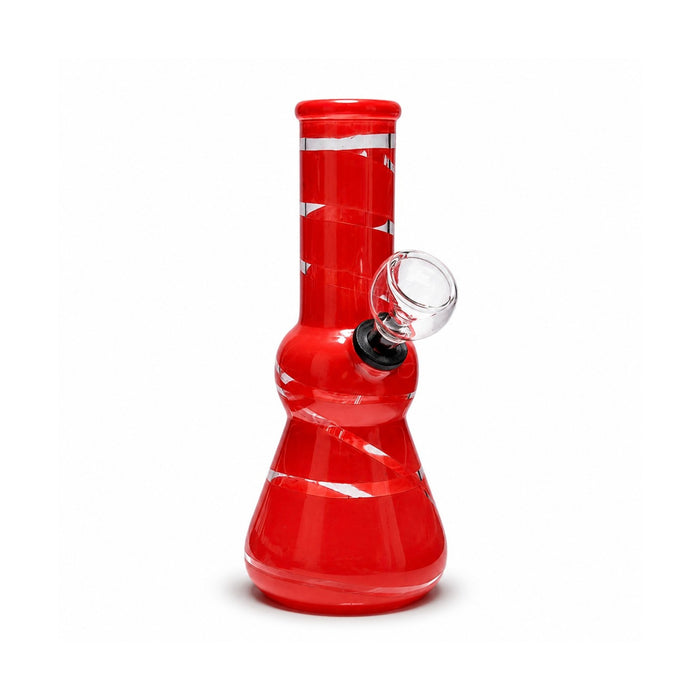 6" Candy Swirl Mini Water Pipe Glass Bong Super Supplys Inc Red