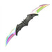 13002-RB - Bat Pattern Handle Double Blade Folding Knife Rainbow Blade Folding Knife The MST