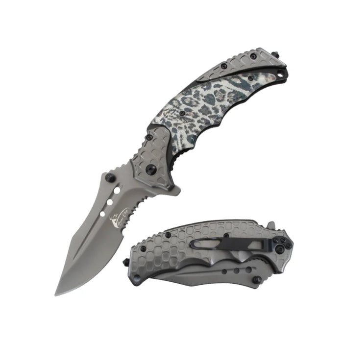 14209 - 8.5" Folding Knife - Black Acrylic Handle Folding Knife The MST