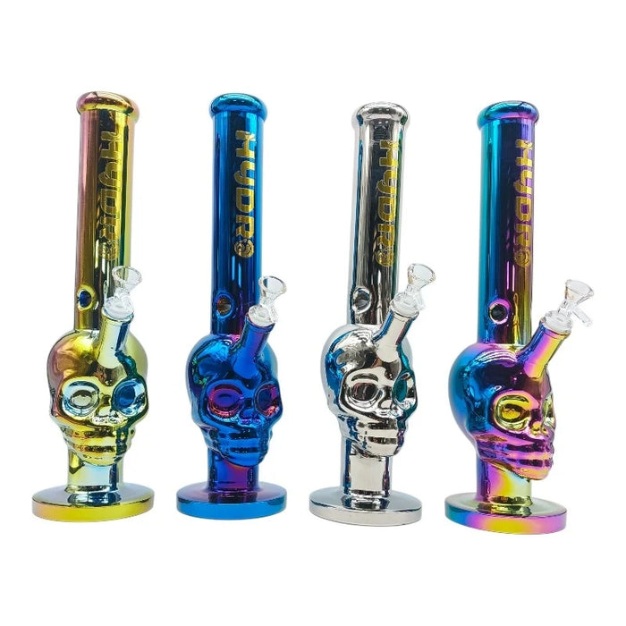 MST104 - Rainbow Skull Glass Bong Glass Bong The MST