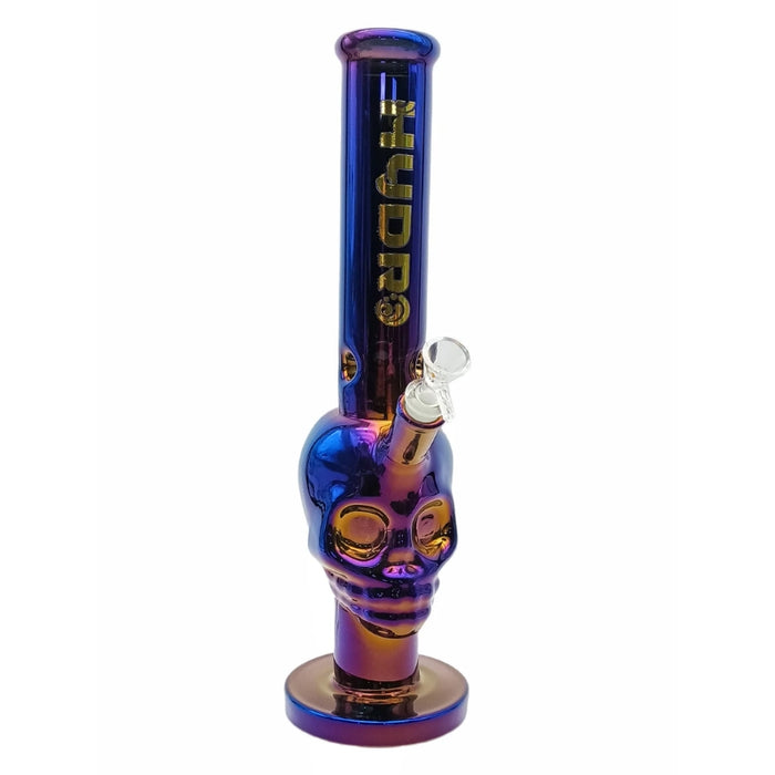 MST104 - Rainbow Skull Glass Bong Glass Bong The MST Purple