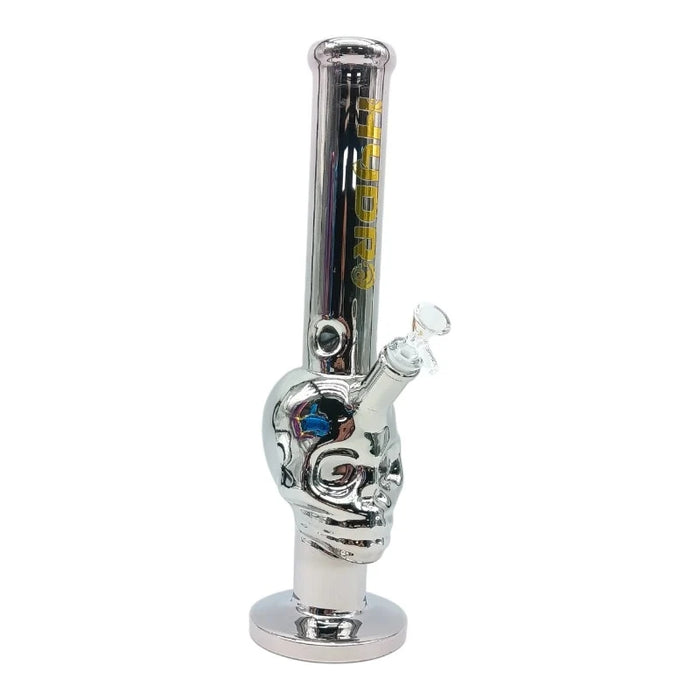 MST104 - Rainbow Skull Glass Bong Glass Bong The MST Silver