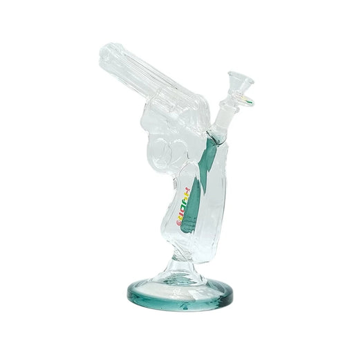 9" Revolver-Shaped Glass Water Pipe (MST153) Glass Bong The MST Lake Green