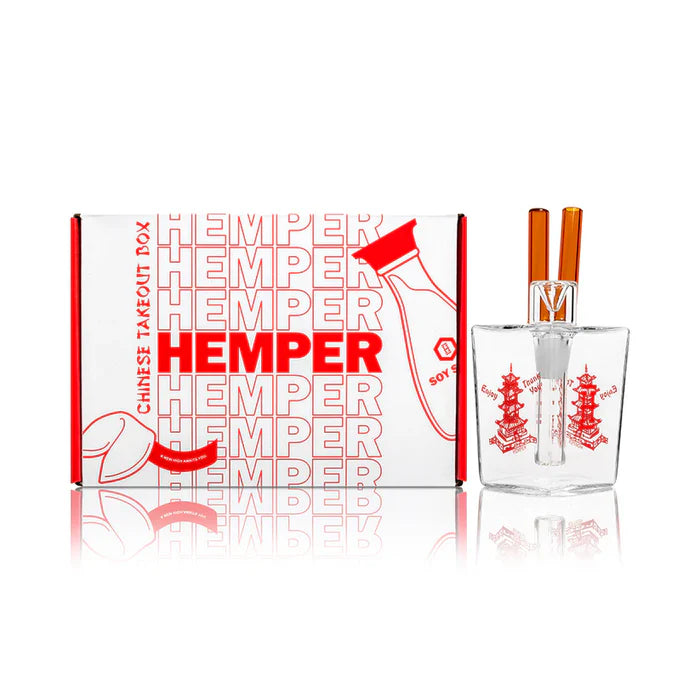 Hemper | 6" Chinese Takeout Bong [PP3928LG] Glass Bong Smoking Cat Distribution