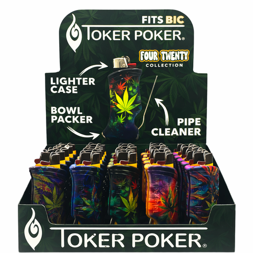 Toker Poker® | Clipper Lighter – Assorted (25-PC Display) Lighter Toker Poker Four Twenty