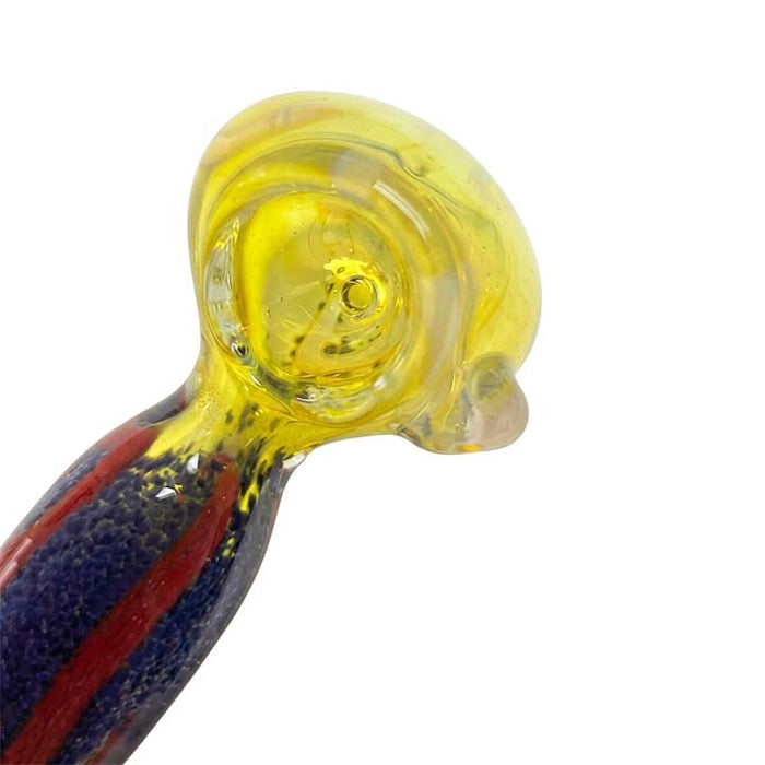 4.5" Striped Fumed Glass Hand Pipe Glass Pipe Super Supplys Inc