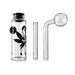 3.5" Glass Oil Burner Water Pipe with Cannabis Leaf Design – 22-Piece Jar Glass Rig Super Supplys Inc