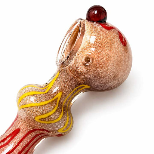 4.25" Textured Fumed Glass Hand Pipe Glass Pipe Super Supplys Inc