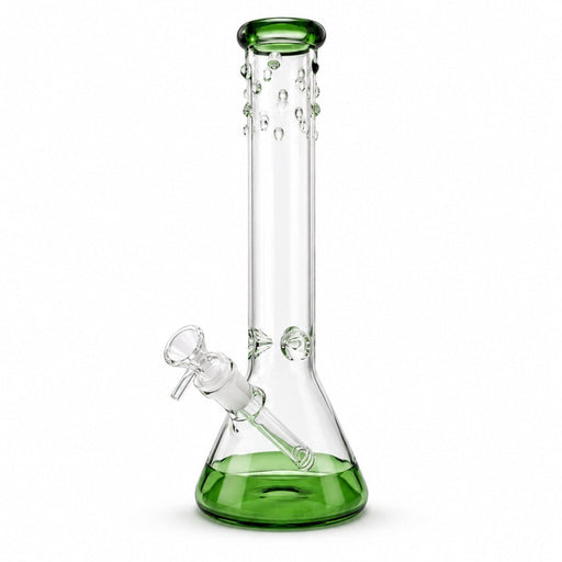 14" Green Accent Beaker Glass Bong Super Supplys Inc Default Title