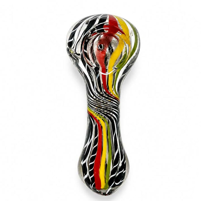 3.75" Assorted Swirl Glass Hand Pipe-2CT Glass Pipe Super Supplys Inc