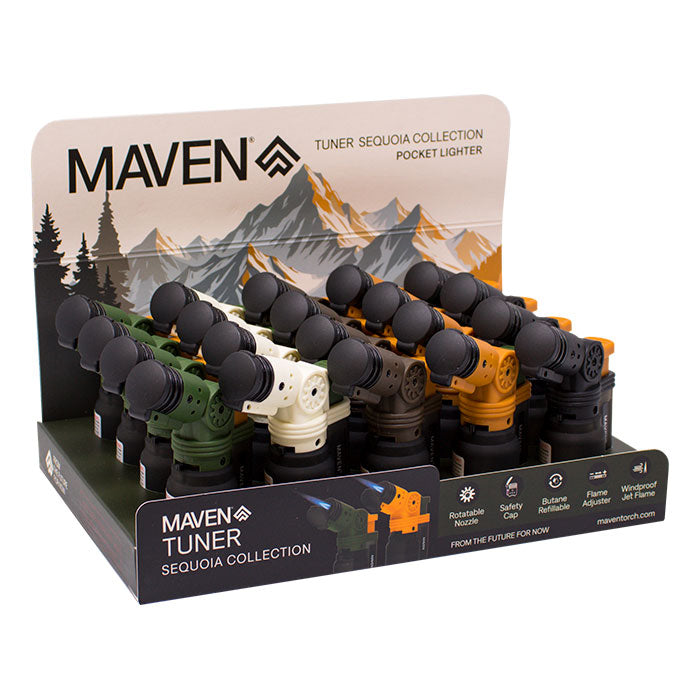 MAVEN | TUNER SEQUOIA COLLECTION Torch lighter Display of 20 Torch ONE