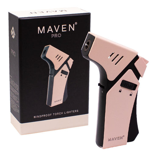 Maven Pro Windproof Torch Lighters - Single Torch Maple Craft Inc Pink