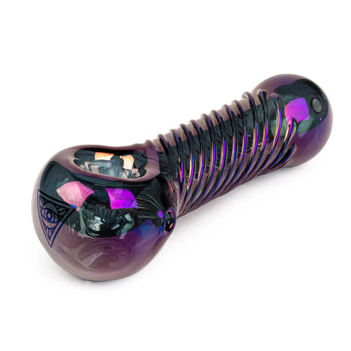 Red Eye Tek® | 4.5" Metallic Terminator Finish Big Twister Hand Pipe Glass Pipe West Coast Gifts Blue