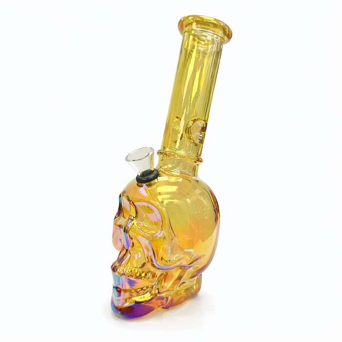 8″ Skull Glass Bong – Metallic Finish [GP2047] Glass Bong ONE Red wine