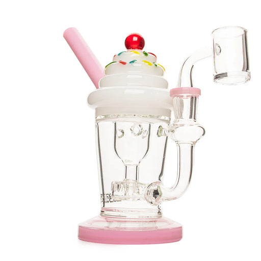 Red Eye Glass® | 8" Milkshake Incycler Rig Glass Rig Smoking Cat Distribution Pink Slime