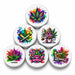63mm 4-Piece Kush Pop Art Metal Grinder Display Pack Super Supplys Inc