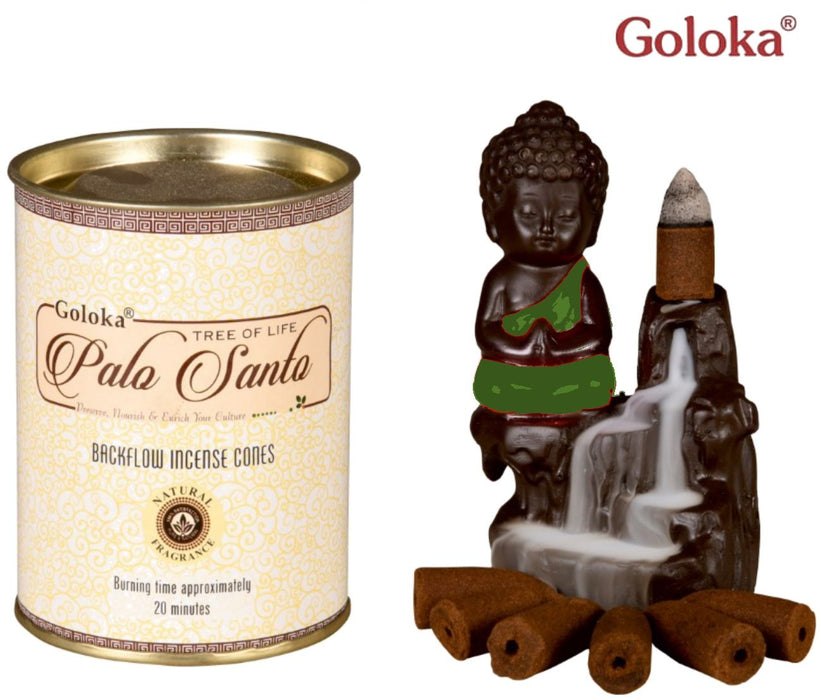 Goloka | Backflow Incense Cones 1.5" Pack of 6 Incense SunGlow Goloka Palo Santo Backflow Incense Cones