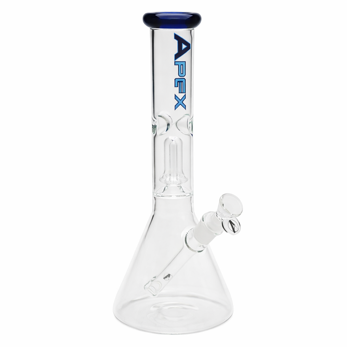 Apex | 12" Full Size Single Dome Perculator Beaker Glass Bong Glass Bong Maq Distributors Blue