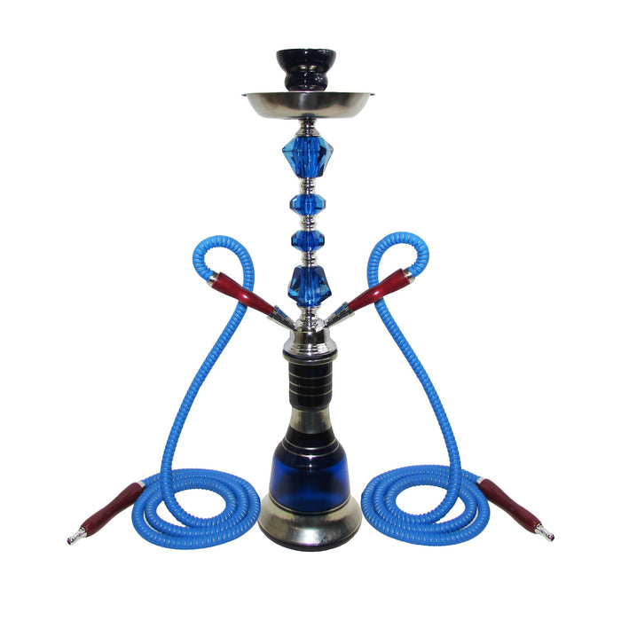 Zebra Flagship 2 Hose Hookah 28" Tall Hookahs Jatiimports LLC BLUE
