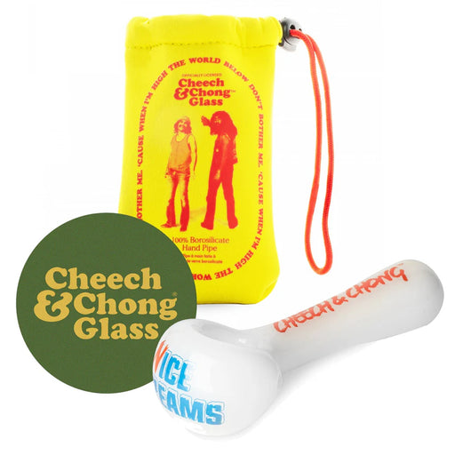 Cheech & Chong® Glass | 4.5" Nice Dreams Hand Pipe W/Ash Catcher Mouthpiece Glass West Coast Gifts