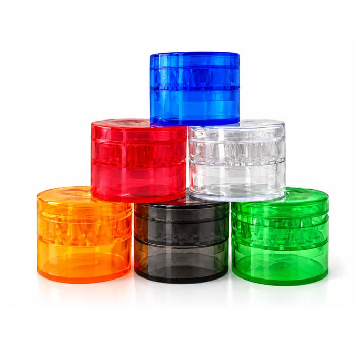 55mm Emoji Design 3-Part Plastic Grinder – 24 PCS Display Display Pack Super Supplys Inc