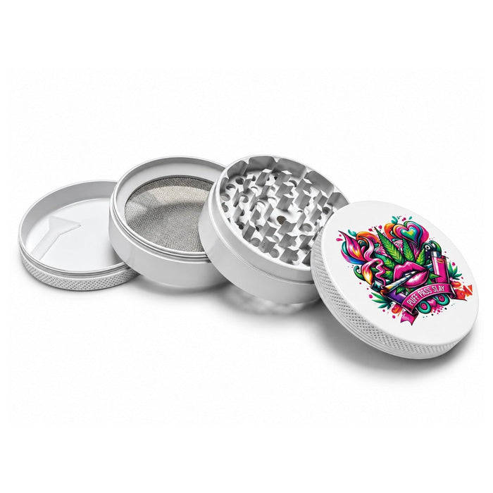 63mm 4-Piece Kush Pop Art Metal Grinder Display Pack Super Supplys Inc
