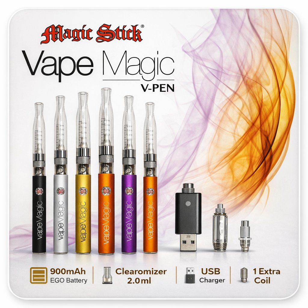 Magic Stick | Vape Magic V-Pen Kit 900mAh EGO Battery | 12ct Display Box One Wholesale Magic Stick | Vape Magic V-Pen Kit 900mAh EGO Battery | 12ct Display Box One Wholesale