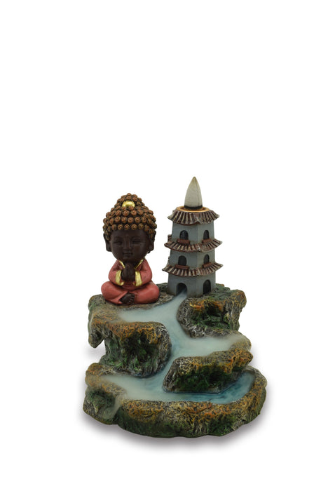 Zenn | Backflow Incense Burner Incense Holder SunGlow Baby Buddha With Temple
