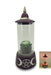 Zenn | Backflow Incense Burner Incense Holder SunGlow Purple Sun Moon & Cauldron in Glass Stand LED